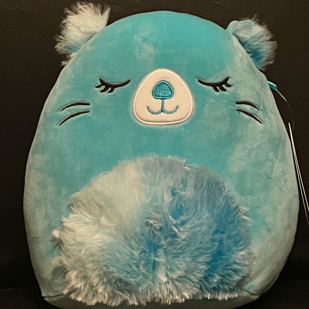 Squishmallow 8" Bara Beaver Soft Blue Fuzzy Belly Plush BNWT HTF RTF